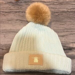 Love Your Melon Removable Pom Beanie Hat Baby Yoda OS